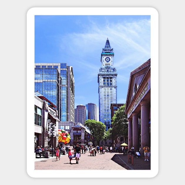 Boston MA - Quincy Market Sticker by SusanSavad